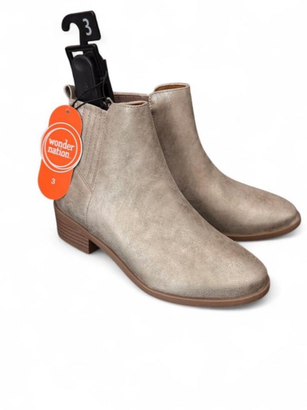 Wonder Nation Silver Ankle Boots